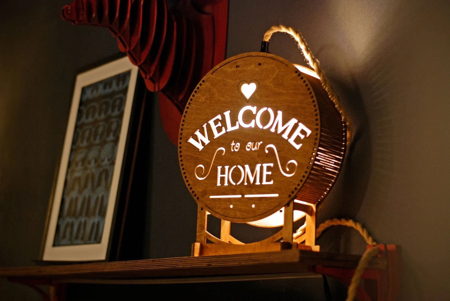 Welcome to our home custom light up sign