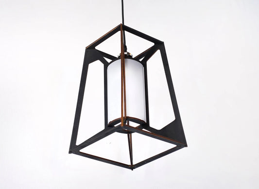 Rustic Scandinavian wooden pendant light