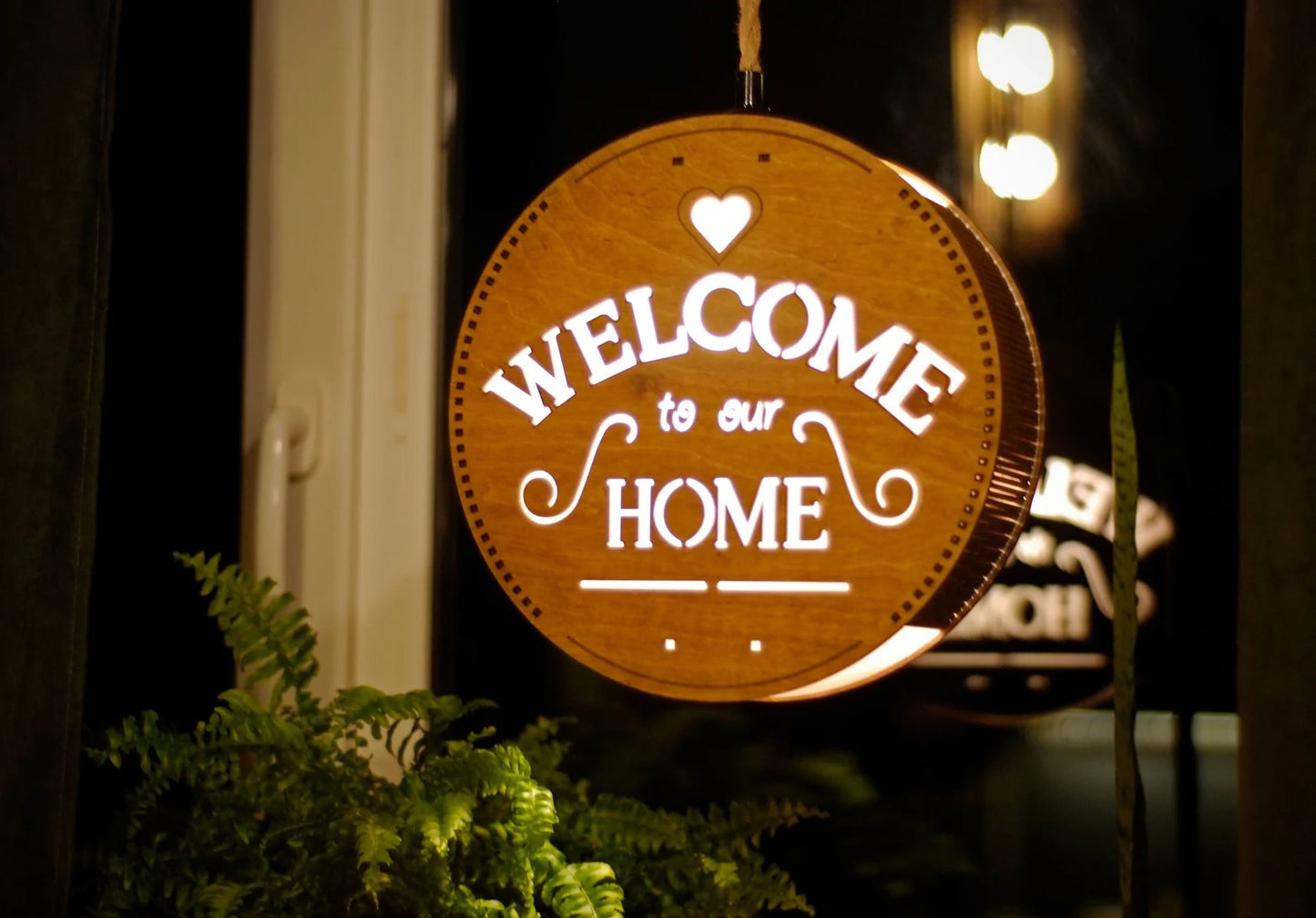 Welcome to our home custom light up sign