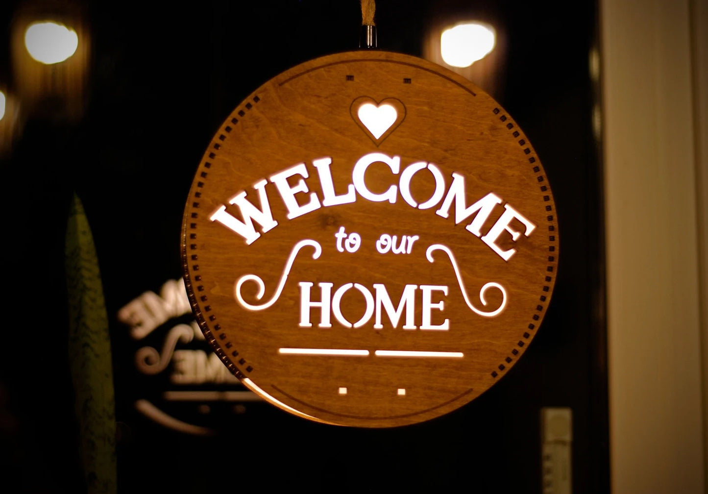 Welcome to our home custom light up sign