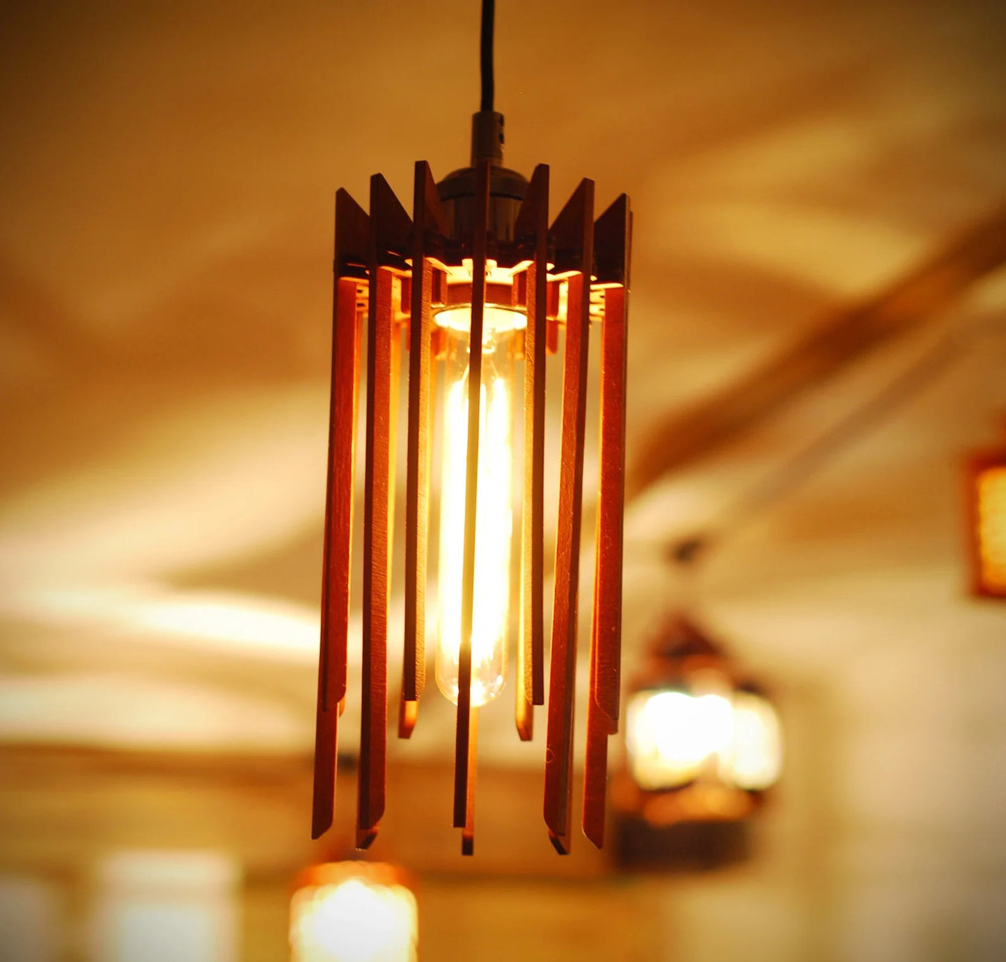 MCM wooden ceiling fixture