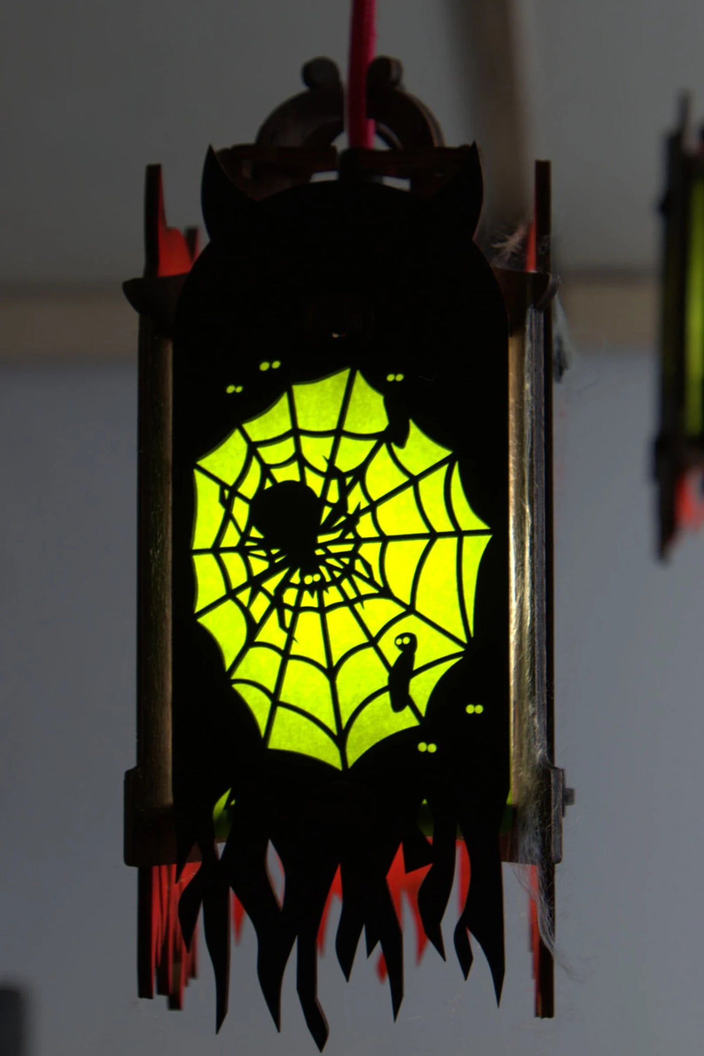 A set of 5 Halloween decor lanterns for string lights. Outdoor Halloween decorations with unique characters - Spider, Jack-o, Owl