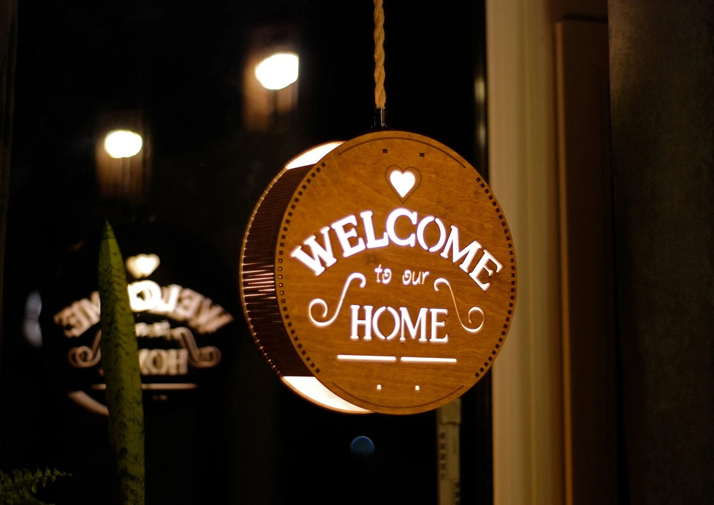 Welcome to our home custom light up sign