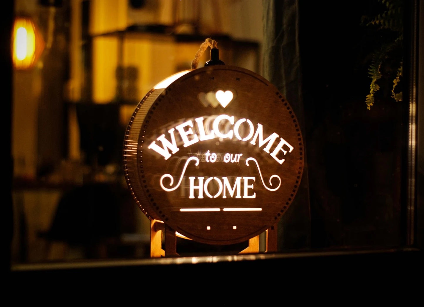 Welcome to our home custom light up sign