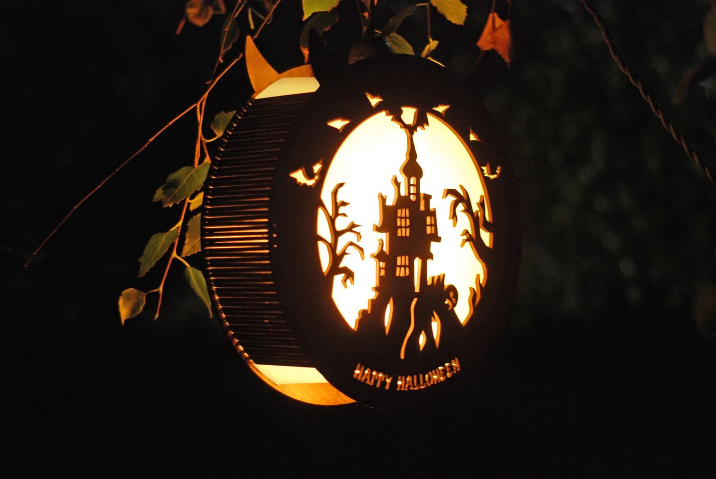 Haunted House Halloween decorations lantern for indoor, outdoor, wall, and window Halloween decor