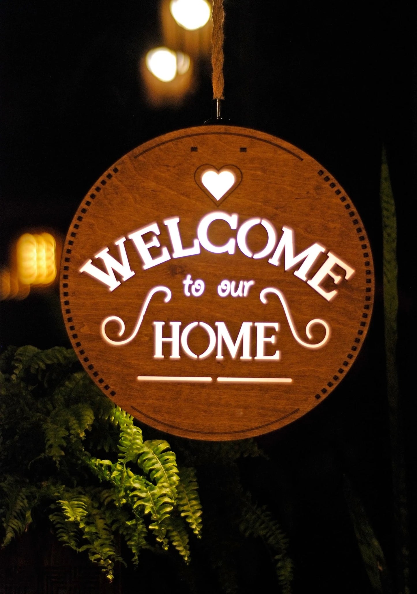 Welcome to our home custom light up sign