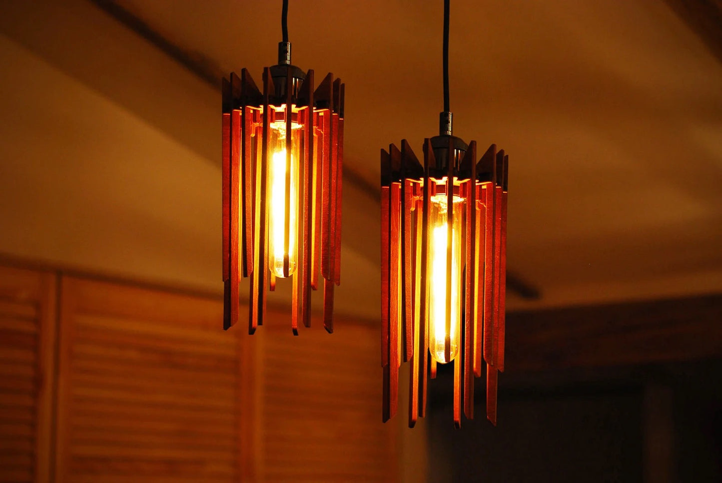 MCM wooden ceiling fixture