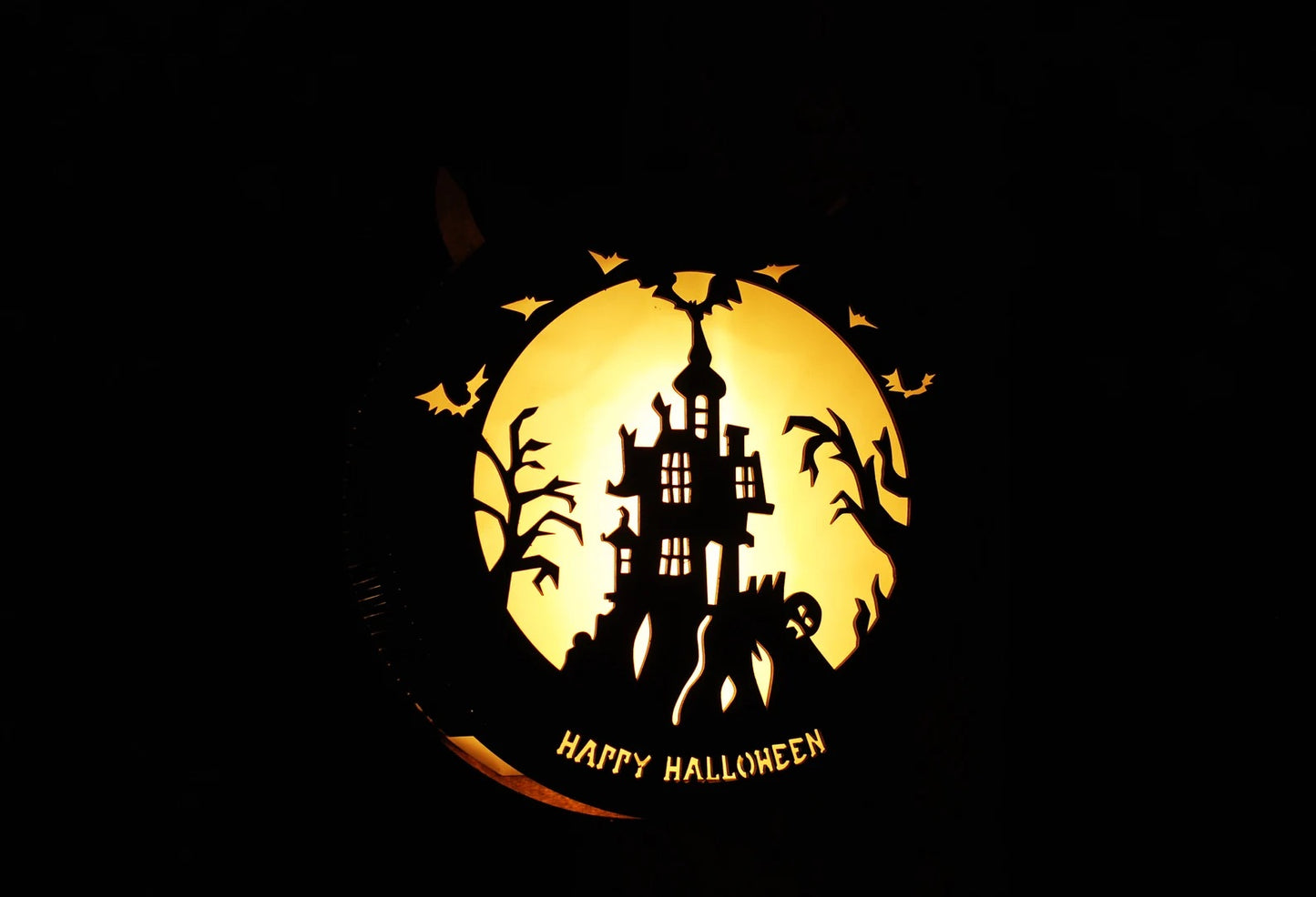 Haunted House Halloween decorations lantern for indoor, outdoor, wall, and window Halloween decor