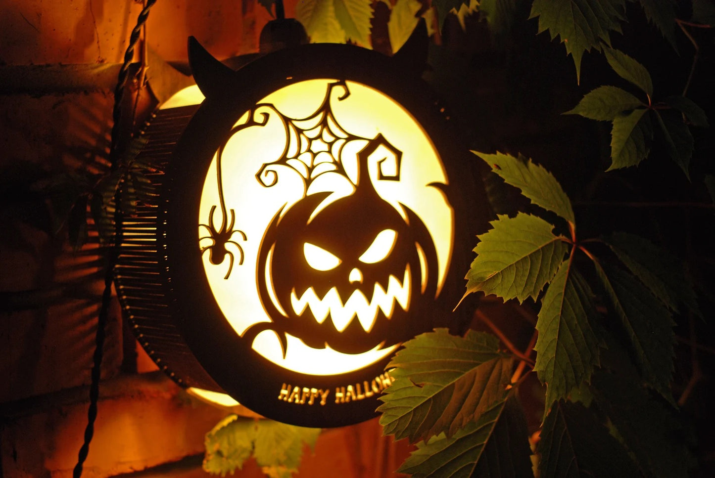 Jack-o-lanternt pumpkin Halloween decorations lantern for indoor outdoor wall and window Halloween decor