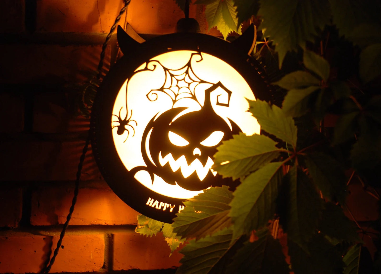 Jack-o-lanternt pumpkin Halloween decorations lantern for indoor outdoor wall and window Halloween decor