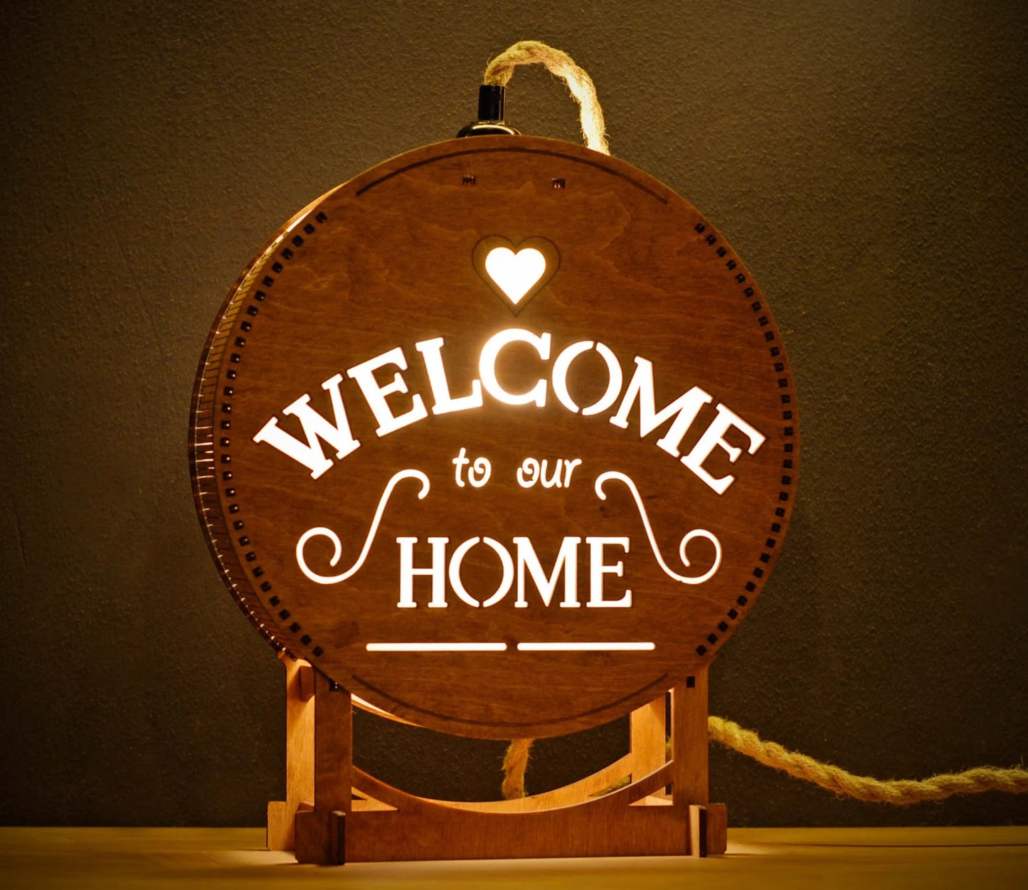 Welcome to our home custom light up sign